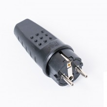 Вилка каб. каучук.с/з прямая 16А 250В IP44 (еврослот) UNIVersal 602227 Вилка каб. каучук.с/з прямая 16А 250В IP44 (еврослот) UNIVersal 602227
