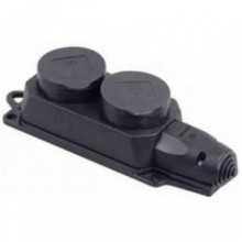 Колодка каучук 2-м 16А IP44 с/з с заглушками UNIVersal 1027 Колодка каучук 2-м 16А IP44 с/з с заглушками UNIVersal 1027