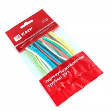 Трубка термоус.ТТУ(ТУТ) (набор) 2/1 (7 цветов по 3шт 100мм) EKF tut-n-2