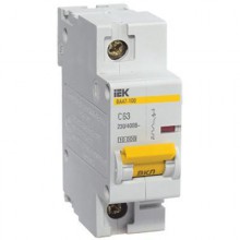 Авт.выкл.1п100А  IEK ВА47-100 х-ка С 10кА | MVA40-1-100-C | 12 в упак.