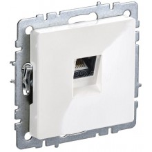 Механизм розетки комп. 1-м СП  RJ45 кат.5E BRITE РК10-БрБ механизм бел. IEK BR-K10-1-K01