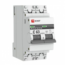 Авт.выкл.2п 16А EKF ВА 47-63 4.5кА PROxima  mcb4763-2-16C-pro