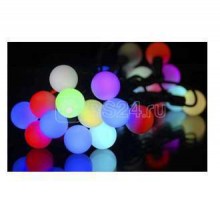 Гирлянда декоративная Крупные матовые шарики 4.4.м 30LED зел. провод IP20 мультиколор Космос KOC_G