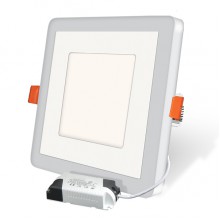 Свет. св.  ультратонкий с синей подветкой 12/4Вт 4000К квадрат 190мм СОЮЗ | 30 в упак.