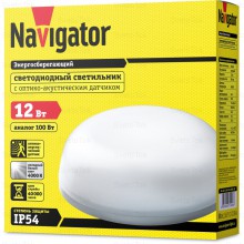 Свет. св. наст. 12 Вт 4000К IP54 NBL-R2-12-4K-IP54-SNRV-LED (аналог НПБ +датчик) Navigator 71926