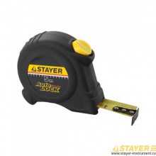 Рулетка   5мх19мм корпус с резиновым напылением,автостоп STAYERMASTER