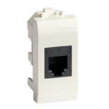 Розетка телеф. 1-м СП BRAVA RJ11 1мод. черн. ДКС 77644N