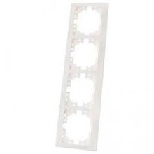 Рамка 4-м Мира верт. бел. LEZARD 701-0200-154