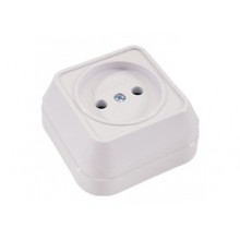 Розетка ОП 1-м IP20 16А, б/з бел. квадр. MAKEL 45102 Розетка ОП 1-м IP20 16А, б/з бел. квадр. MAKEL 45102