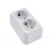 Розетка ОП 2-м IP20 16А, с/з бел. MAKEL 45182 Розетка ОП 2-м IP20 16А, с/з бел. MAKEL 45182