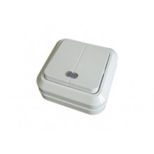 Выкл. ОП 2-кл. IP20 10А с инд. бел. Олимп О0123 (10/200) Выкл. ОП 2-кл. IP20 10А с инд. бел. Олимп О0123 (10/200)