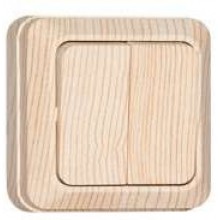 Выкл. ОП 2-кл. IP20 10А, сосна. Олимп (10/200) Выкл. ОП 2-кл. IP20 10А, сосна. Олимп (10/200)