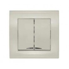 Выкл. СП 2-кл. IP20 10А с инд. сл. кость Бриллиант (10/100) 7948639 Выкл. СП 2-кл. IP20 10А с инд. сл. кость Бриллиант (10/100) 7948639