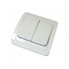 Выкл. СП 2-кл. IP20 10А, бел. Валери В0023 (10/200) Выкл. СП 2-кл. IP20 10А, бел. Валери В0023 (10/200)