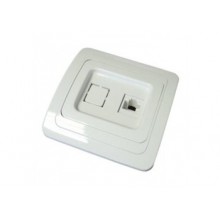 Розетка комп.1-м СП Валери бел.В0035 (10/100) Розетка комп.1-м СП Валери бел.В0035 (10/100)