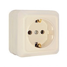 Розетка ОП 1-м IP20 16А, с/з беж. Олимп Б-О0028 (10/200) Розетка ОП 1-м IP20 16А, с/з беж. Олимп Б-О0028 (10/200)