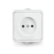 Розетка ОП 1-м IP44 16А, б/з бел. Клио К2222 (10/200) Розетка ОП 1-м IP44 16А, б/з бел. Клио К2222 (10/200)