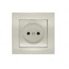 Розетка СП 1-м IP20 16А, б/з сл.кость Бриллиант (10/100)