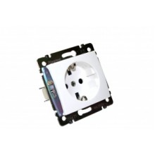 Механизм розетки 1-м СП VALENA с заземл. бел. Leg 774420