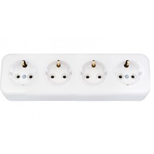 Розетка ОП 4-м IP20 16А, с/з бел. РА16-245 Минск