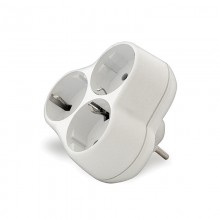 Тройник эл. с/з круглый бел. АК303 У (20 в упак.)