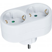 Разветвитель 2 гнезда с заземлением 10А 3500Вт линейный Белый NAD-L-2E-C-WH Navigator 94670