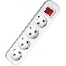 Колодка удл. 4Н с/з АВС-пл с выкл. S304У (100 в упак.) Колодка удл. 4Н с/з АВС-пл с выкл. S304У (100 в упак.)