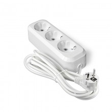 Удлинитель эл.  5м с/з 3Н не РБ!!!!! UNIVERSAL У10-554 бел. ПВС 3*0,75 | 30 в упак.