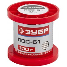 Припой ПОС-61, проволока, 100 г, (2мм) Припой ПОС-61, проволока, 100 г, (2мм)