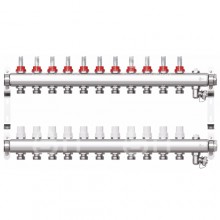 Кол. группа  1х 11 вых. с расх. нерж. STI в сборе Евроконус 3/4