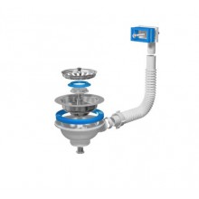 Перелив д/мойки 3-1/2(диам. 90мм)  АНИ с гибкой трубой