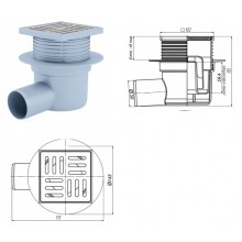 Трап гориз.  50 нерж. реш. 10х10  TА5602 регулир. АНИ (12)