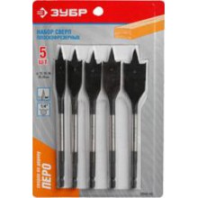 Сверло по дереву перовое (набор 5 шт.) с боковыми прорезателями (12-25) ЗУБР