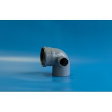 КОЛЕНО D=110 с отводом 50 правое Политэк (40) КОЛЕНО D=110 с отводом 50 правое Политэк (40)