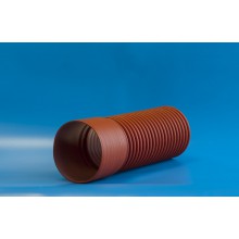 Труба двухслойная Ф117/100 SN8 (6 м) с раструбом (в т.ч.кольцо) (1)