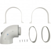 Отвод DN 60/100 STOUT коаксиальный 90 (для котла)