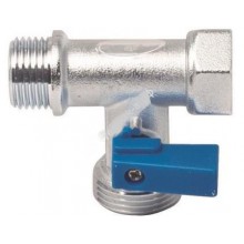 Кран стир прох 1/2х3/4х 1/2 Kaiser (под ключ) синяя ручка