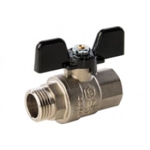 Кран шар.   1/2 г/ш баб. STOUT полнопрох. | 25/100 в упак.