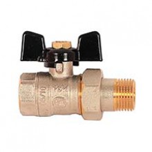 Кран шар. со сг. вн.-нар.   1/2 баб. WM чер/бел. (10/100)