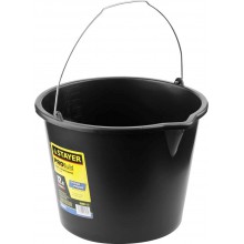 Ведро 12л круглое пластик строительное с носиком STAYER Ведро 12л круглое пластик строительное с носиком STAYER