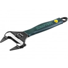 Ключ разводной  200 мм, (38мм) обточечные ТОНКИЕ ГУБКИ, эргон-ая противоскользящая рукоятка KRAFTOOL