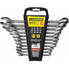 Набор ключей комб. 8-24 мм 12шт в пласт. холдере STAYER MASTER Набор ключей комб. 8-24 мм 12шт в пласт. холдере STAYER MASTER