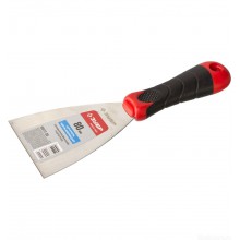 Шпатель  80мм2к ручка, профилированное нержавеющее полотно ЗУБРМАСТЕР