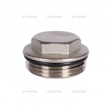 Заглушка для коллектора 1 ROMMER ник. с уплотнит. кольцом