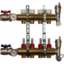 Кол. группа  1х-4 вых. с расх. латунь STOUT (комплект)