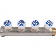 Коллектор регул.  3/4 х 1/2нар. - 4 вых. STOUT l 1/10 в упак.