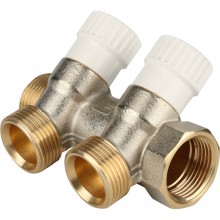 Коллектор регул.  3/4 х 3/4нар. - 2 вых. ЕК STOUT l 1/20 в упак.