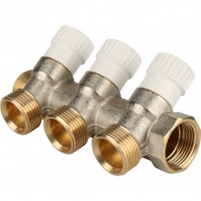 Коллектор регул.  3/4 х 3/4нар. - 3 вых. ЕК STOUT l 1/13 в упак.