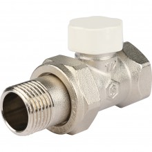 Клапан  1/2 для РАДИАТОРА прямой нижний запорно-баланс. STOUT l 1/20 в упак.