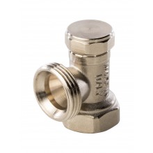 Клапан  1/2 для РАДИАТОРА угловой нижний запорно-балансировочный STOUT l 1/20 в упак.